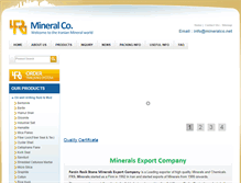 Tablet Screenshot of mineralco.net